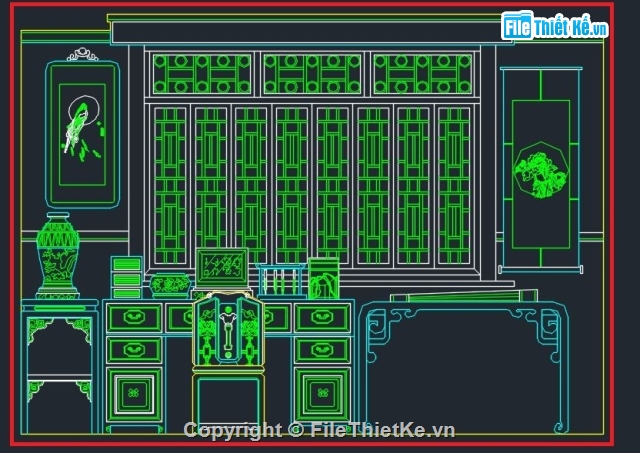 CNC,họa tiết hoa văn,bản vẽ vách ngăn,vách ngăn